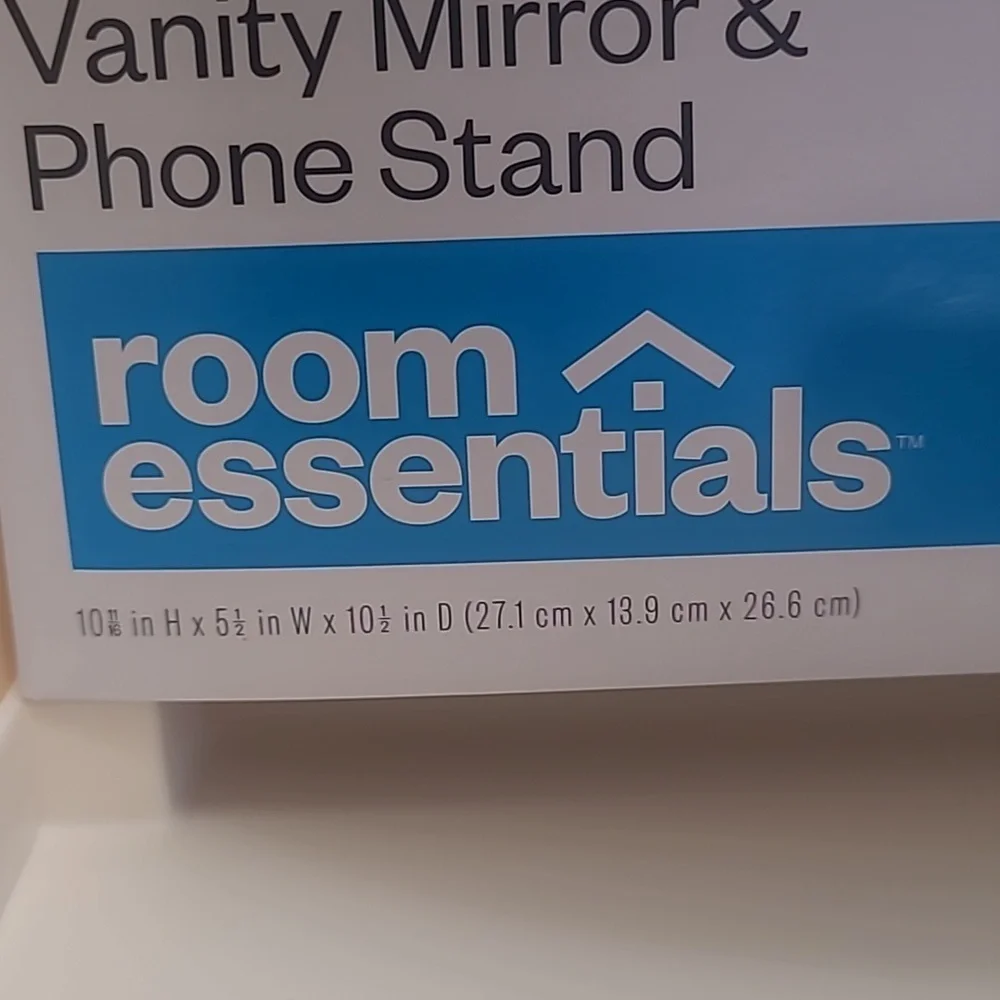 New with tags! Room Essentials Cream Vanity Mirror & Phone Stand with tray